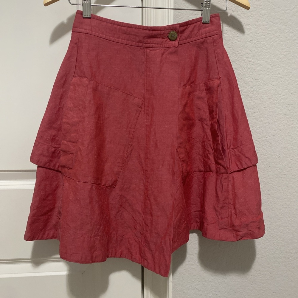 Anthropologie 9-HI5 STCL Womens Wrap Skirt, Linen And Silk! Size 00